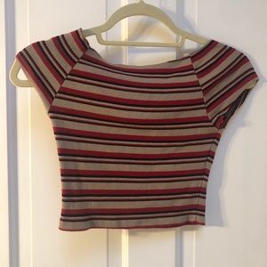 Brandy Melville striped crop top